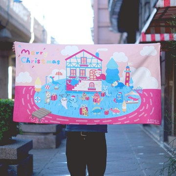 寂寞星球浴巾 - 聖誕派對-下單後製作-不接受退貨