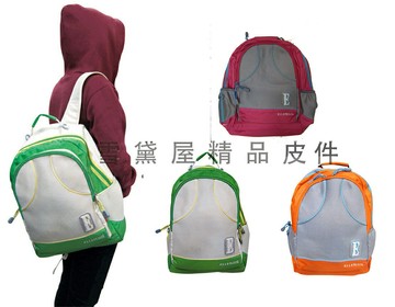 限時 滿3千賺10%點數↘ | ~雪黛屋~ELLE 後背包內立體隔層版設計小學各年層書包休閒包進口防水尼龍布材質可放A4資料夾P61440600