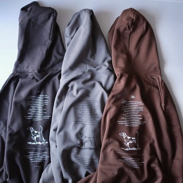 寬版連帽上衣 / sheep dog / 中性款 / 復古染製