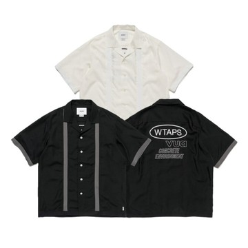 Wtaps Kingpin 01 / SS / CLPL. Twill 短袖斜紋襯衫 白/黑 261TQDT-SHM04