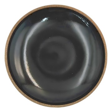 天目黃邊水皿 日本製陶瓷  黑色  6 x 4cm  1個