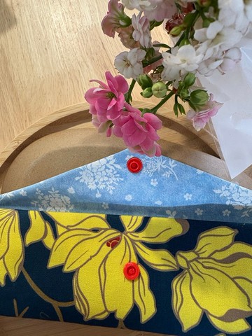 文青風環保純棉筷袋 盛夏燦爛 吸睛藍 厚實手感 繁花漫舞 日本 潮