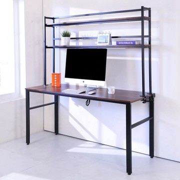 BuyJM低甲醛工業風附層架160公分單鍵盤工作桌/電腦桌