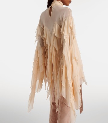 Blumarine Ruffled scarf-detail georgette blouse