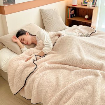 新款A類泡泡絨多功能毯戶外露營毛毯辦公室午睡蓋毯冬季保暖毯子