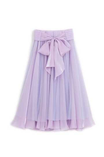 【LADY】重工瀑布紗裙 小洋裝 夢幻紫苑 柔軟網紗+緞面紗