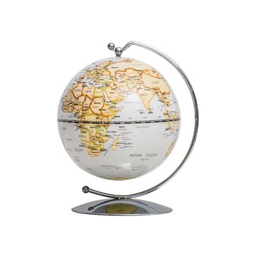 SkyGlobe 3.75吋灰色球體線弧地球儀(英文版)