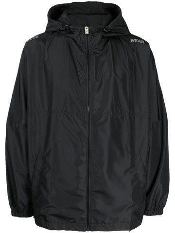 Gcds - hooded lightweight jacket - men - Polyester - M - Black