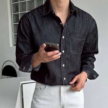 【Metanoia】🇰🇷韓製 翻領牛仔襯衫