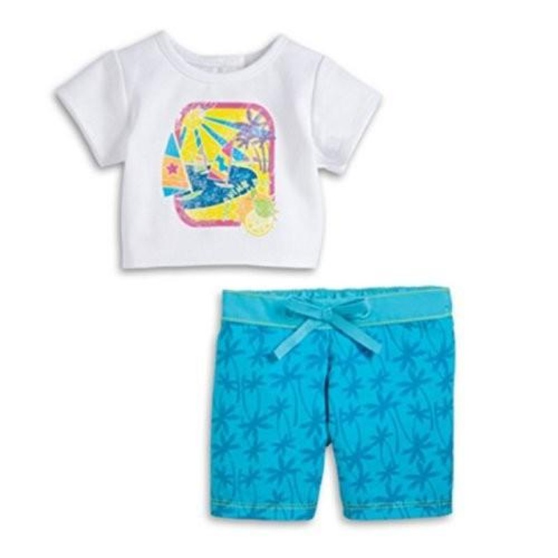 American Girl Bitty Twins Sailboat Swim Outfit for 15