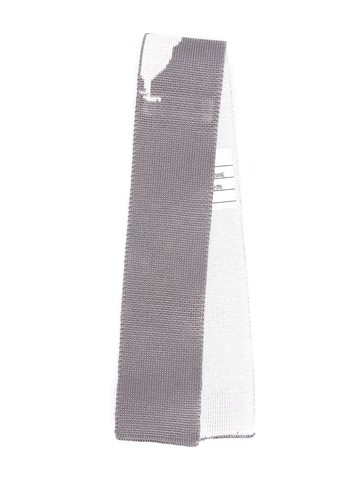 Thom Browne - 4-Bar jacquard silk tie - men - Silk - One Size - Grey