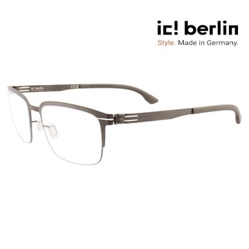 【ic! berlin】Emmett Graphite 德國薄鋼眼鏡 公司貨 台南時代眼鏡 蔡司優視力專家
