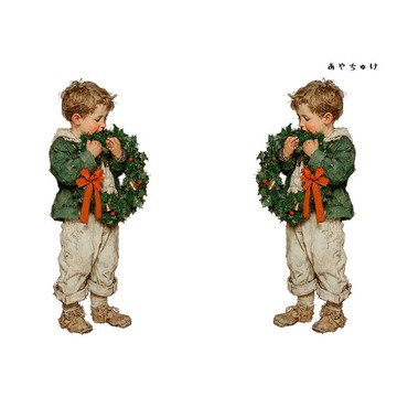 【11月新作2】08-108-0100 人物貼紙 聖誕復古風