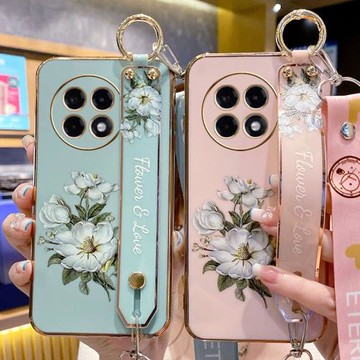 適用oppoA5Pro手機殼A5Por新款oppo5G硅膠PKP110保護套oppoPKP腕帶掛繩0pp0女新款花朵opa全包防摔曲面屏外殼