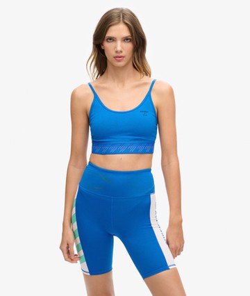 Superdry Women's Women's Essential Strappy Crop Top Blue / Royal - Size: 8 Size: 4