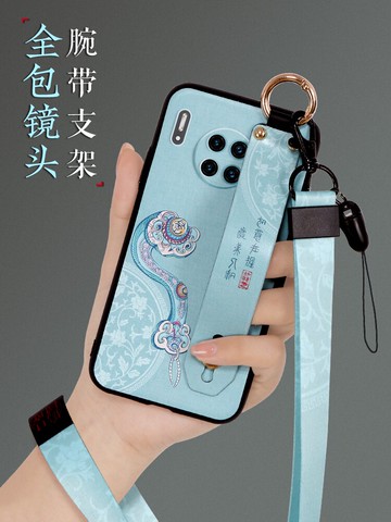 華為mate30pro5g原創中國風浮雕彩繪手機殼20x個性創意支架一體攝像頭全包防摔保護套20pro硅膠磨砂防滑硬殼