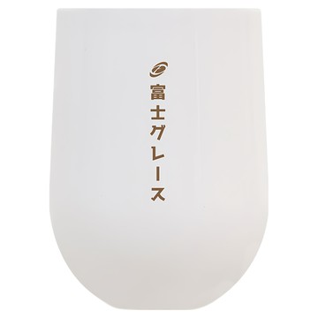 FUJI-GRACE 富士雅麗 真空陶瓷塗層蛋型杯 350ml  8cm寬口設計  304不鏽鋼  白色  1個