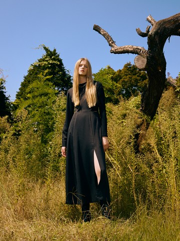 One Shoulder Backless Dress_Black