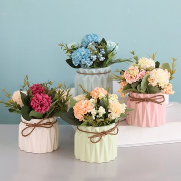 🌸北歐陶瓷花盆🌸仿真花花盆 懶人花盆 陶瓷花瓶 花器 花盆 塑膠花盆 盆栽 多肉花盆 植物陶盆 陶瓷花盆 繡球花 玫瑰花