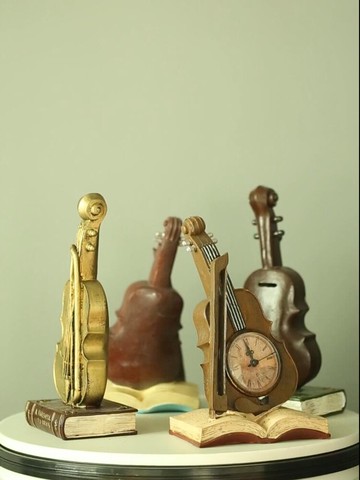 美式復古擺件小提琴模型攝影道具辦公室酒吧店鋪咖啡館樂器裝飾