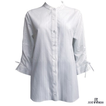 【Just J’S Miss】純棉條紋五分袖類襯衫上衣 760S3