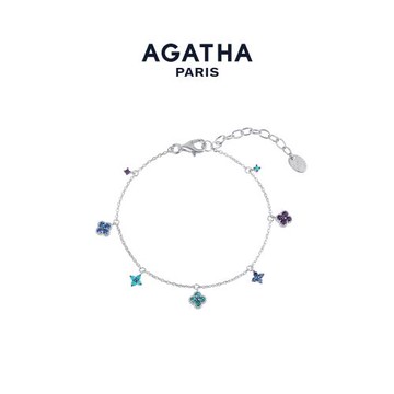 (免運)AGATHA/璦嘉莎幸運四葉花迷你手鏈女款輕奢生日禮物
