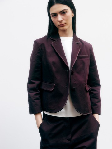 Short Lining Classic Blazer [Burgundy]