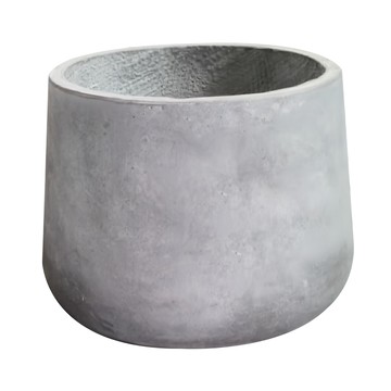 水滴形水泥盆  灰色  1個  36cm