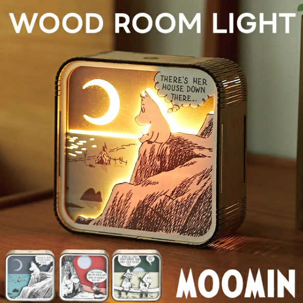 [快速出貨]收禮人自選【和禮日選】嚕嚕米 MOOMIN 天然木造型夜燈｜春節・生日・情人節