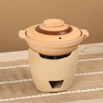 實用明火雙耳砂鍋圍爐煮茶酒精爐碳爐陶制沙鍋套裝小火鍋干燒不裂