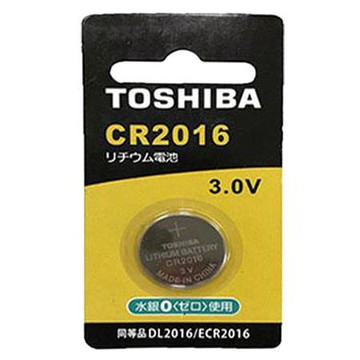 東芝TOSHIBA鈕扣電池/CR2016/1入/卡