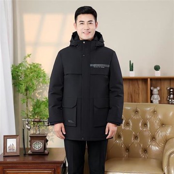 【米蘭精品】羽絨外套鵝絨夾克-溫暖抗寒潮流百搭男外套2色74ib59