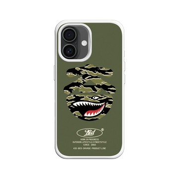 iPhone 16 SolidX 白 - KID - KID虎紋迷彩款