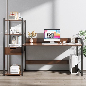 電腦桌家用書桌書架一體桌子學習桌臥室簡易角落辦公桌學生寫字桌