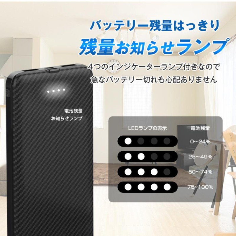 モバイルバッテリー 大容量 iPhone 10000mAh w-13 名入れ 急速充電