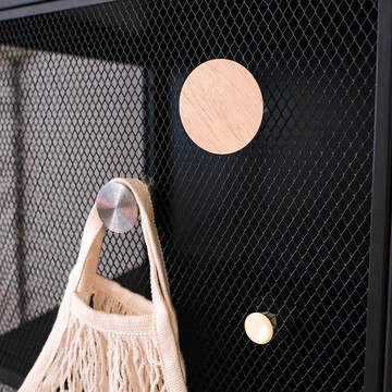 【Hübsch】－991120 錐形鈕扣造型異材質掛鉤-3件組 掛勾 衣帽架