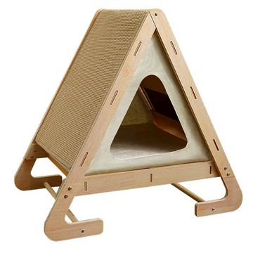 寵物帳篷 帳篷貓窩 劍麻貓抓板一體 離地貓床 半封閉貓窩 寵物床 貓帳篷 狗狗帳篷 寵物窩 四季通用【IPSKY】