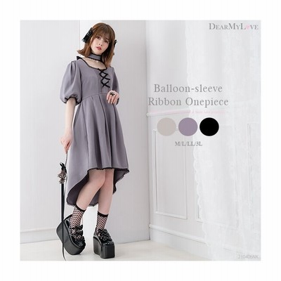 夢展望 バルーン袖リボンリボンワンピース 韓国 オルチャン 夢展望 ブラック M レディース 通販 Lineポイント最大get Lineショッピング