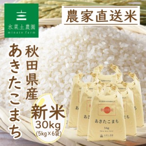 新米 令和5年産 米 お米 秋田県産 あきたこまち 精米30kg (5kg×6袋)