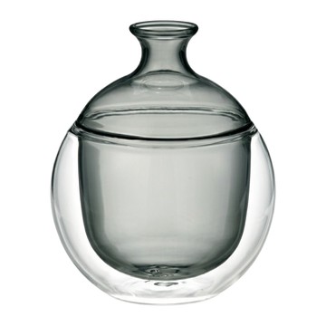 HARIO 好璃奧 咚古力手工耐熱雙層玻璃清酒壺 DKF-2-GR 360ml  1個  107 x 107 x 127mm 口徑33mm