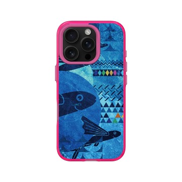 iPhone 16 Pro Clear 粉漾桃 - 花生騷 WasangShow - 虹彩飛魚群