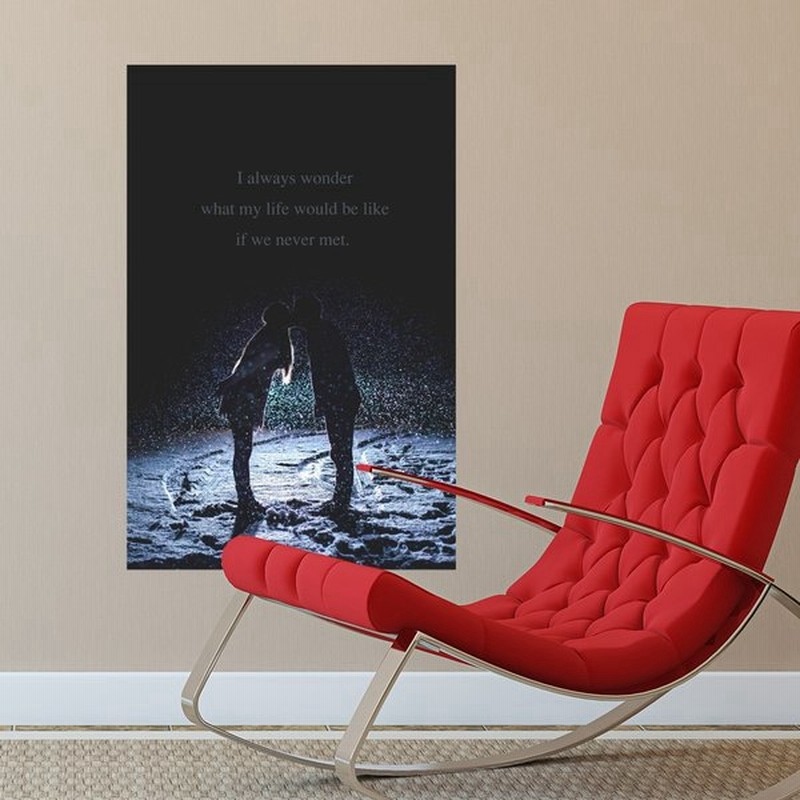 雪の降る夜 Kiss Mu3アクセント壁紙 日本製 恋人 カップル Love ウォールステッカー ポスター シール 特大 風景 写真 インスタ 通販 Lineポイント最大0 5 Get Lineショッピング