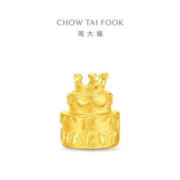 【周大福】祝福蛋糕 生日伴手禮 黃金擺件