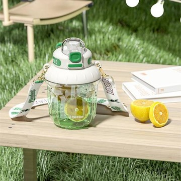 噸噸水杯女生高顏值夏季耐高溫塑料水壺可愛帶吸管兒童便攜太空杯