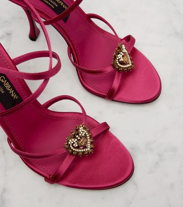 Dolce & Gabbana Devotion 105 embellished satin sandals