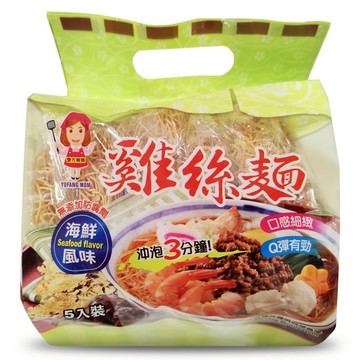 譽方媽媽 雞絲麵 海鮮風味 5入  300g  1袋
