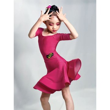 CONNY康尼拉丁舞專業比賽服套裝女兒童分體舞蹈服裝中袖長袖可選