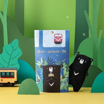 阿里山林鐵聯名授權系列-阿里山炭焙烏龍茶包 (台灣黑熊)