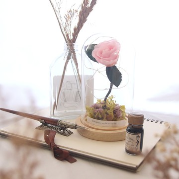 【永生花夜燈】深粉紅玫瑰夜燈