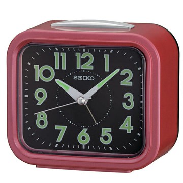 seiko SK037 精工 響鈴 靜音 貪睡鬧鐘-紅 9.3X10.5cm (QHK023R)｜樂天全館特惠中★指定刷卡回饋10%